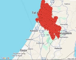 Sirens sounded throughout central Israel