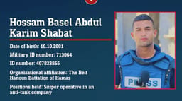 terrorist sniper Hossam Basel Abdul Karim Shabat, who was also employed by Al Jazeera