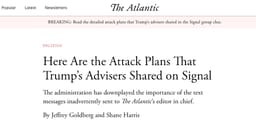 The Atlantic's front page, 26 March 2025