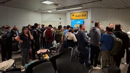 Passengers stranded in the airport