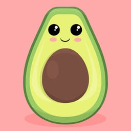 Avocado. Illustration.