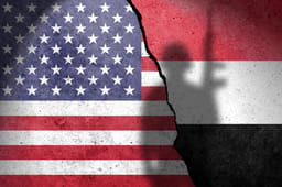 Flag of US and Yemen 