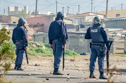 African police. Illustration.