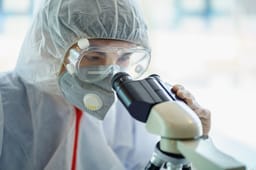 Scientist researching the virus