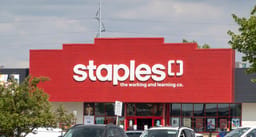 A Staples store sign