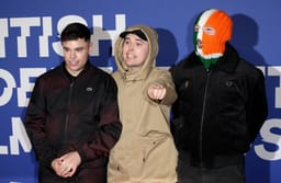Liam Óg Ó Hannaidh, Naoise Ó Cairealláin and JJ Ó Dochartaigh of Kneecap attend the 27th British Independent Film Awards at The Roundhouse in London