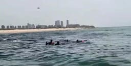 Search and rescue team looking for missing diver