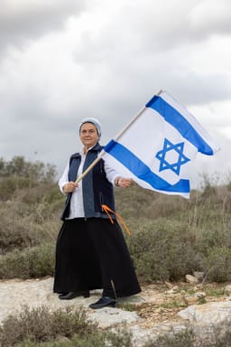 Portrait of Daniella Weiss in her home in the Israeli settlement of Kedumim. December 29, 2024.