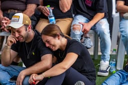 Family and friends of Israeli soldier Master sergeant (res.) Asaf Cafri attend his funeral at the Gezer Regional Council on April 27, 2025. He was killed in combat in the Gaza Strip. 
