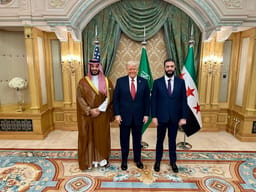 Al- Julani and Donald Trump, 14 May 2025