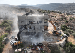 Demolition of building in Bruqin, Samaria