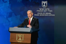 Benjamin Netanyahu during press conference