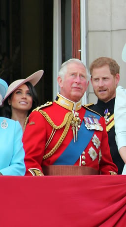 London, UK June 2018-: King Charles, Meghan Markle and Prince Harry