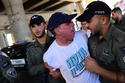 Anti-Netanyahu protest during the attempted judicial reforms.
