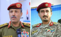 Houthi Defense Minister, Mohammed Nasser al-Atifi, and Chief of Staff, Mohammed Abdul Karim al-Ghamari