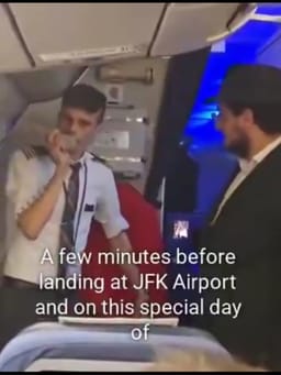 A Shofar blows 