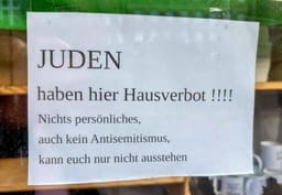 "Jews are banned from here"