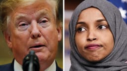 President Donald Trump and Representative Ilhan Omar'