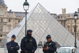 Police at the Louvre Museum