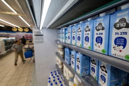 Milk for sale in Israel