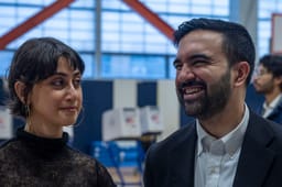 Zohran Mamdani and his wife