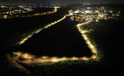 The Neve Esther neighborhood lit up.