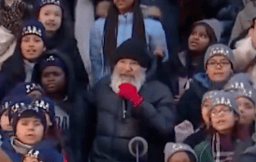 Mandy Patinkin singing at Zohran Mamdani's inauguration