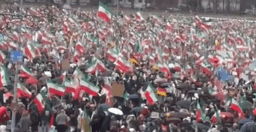 Reza Pahlavi addresses crowds in Germany