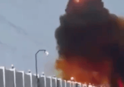 Iranian missile debris explodes