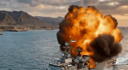 US Navy sub strikes Iranian frigate (Illustrative)