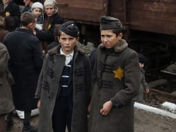 Selig and Israel Yaakov after decsending the cattle trains