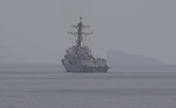 US warships in the Strait of Hormuz