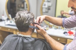 Getting a haircut