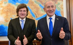 Prime Minister Benjamin Netanyahu with Argentinian President Javier Milei