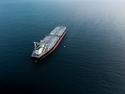 Crude oil tanker in Strait of Hormuz