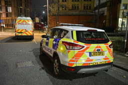 UK police vehicle seen in Manchester