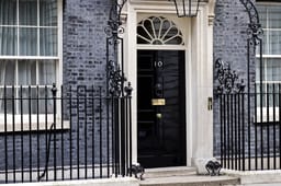 The Prime Minister's residence at 10 Downing Street.