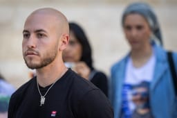 Eitan Mor outside Supreme Court in Jerusalem, May 10, 2026