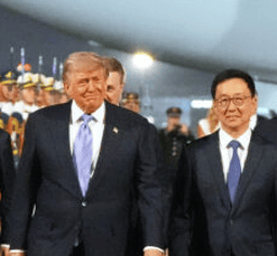 Donald Trump arrives in China