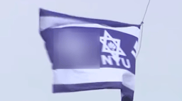 A censored image of the flag.