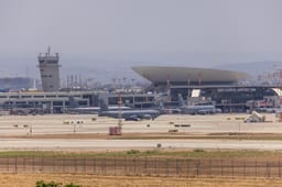 US planes parked at Ben Gurion