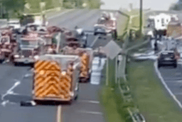 2-Alarm Tanker Fire Shuts Down Northbound I-287 in Edison, NJ
