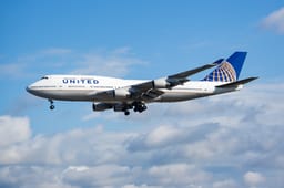 United plane in the air