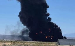Massive B52 Nuclear Stratofortress Crashes Instantly Upon California Takeoff