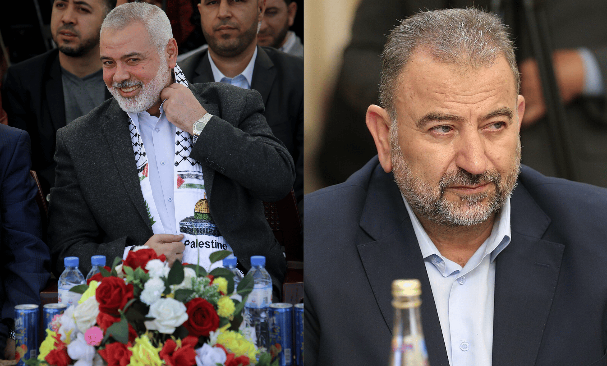 Ismail Haniyeh & Saleh al-Arouri