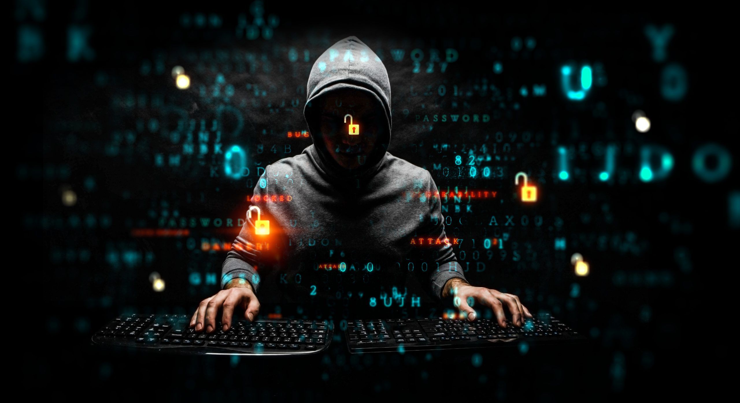Cyber pirate warrior on the network