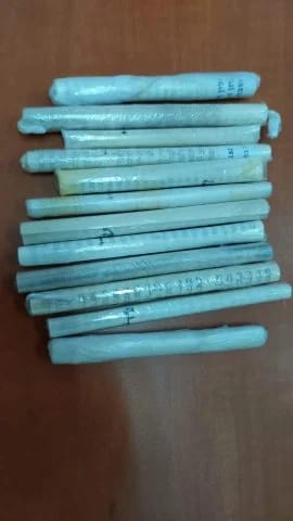 Recovered mezuzahs.