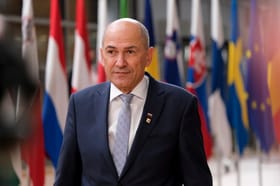 Slovenian Prime Minister Janez Jansa arrives to participate in a Special meeting of the European Council in Brussels, Belgium on May 25, 2021.