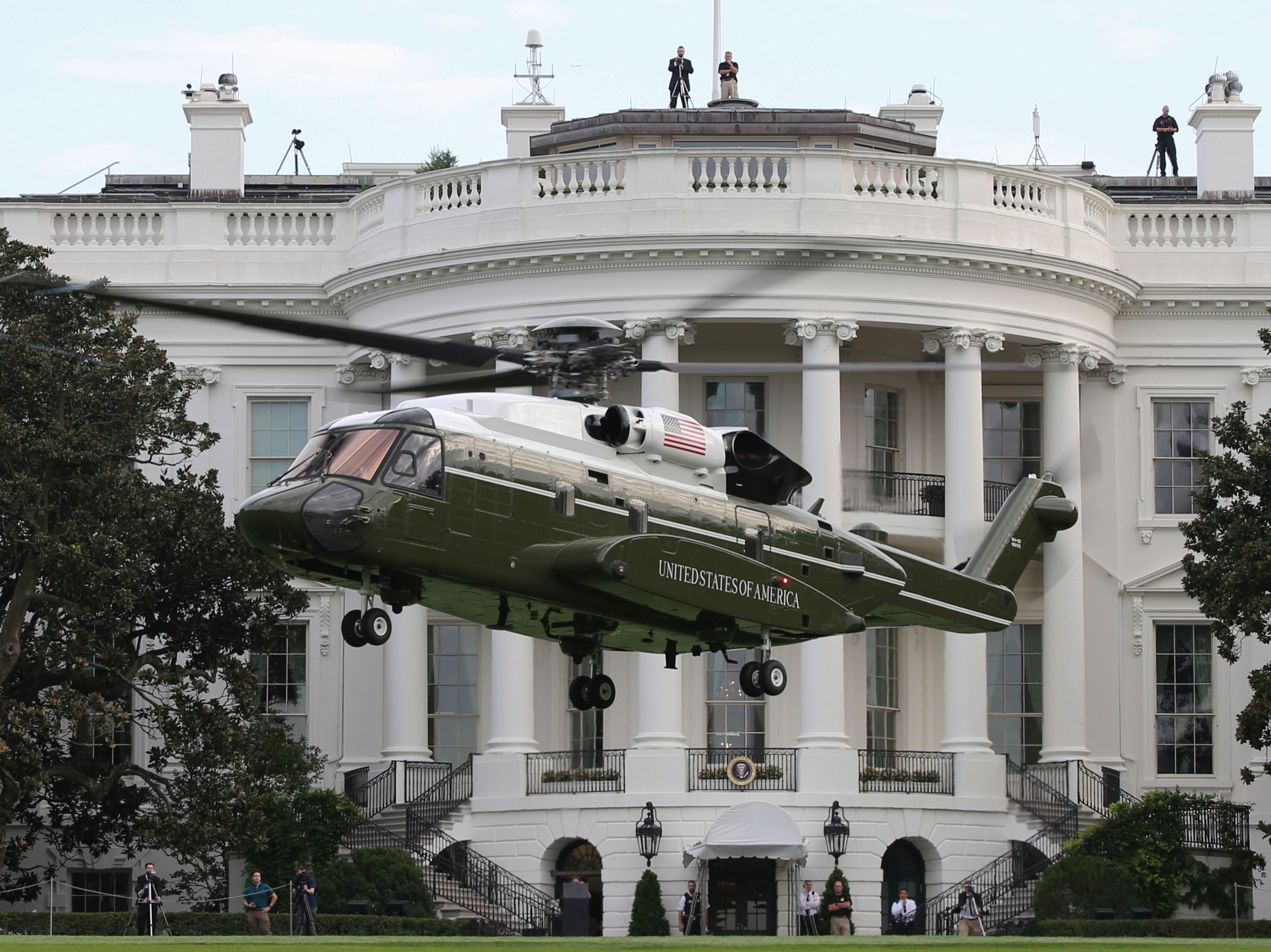 VH-92 test landing at South Lawn