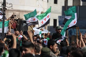 Syrians demonstrating